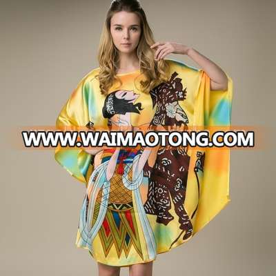 2015 hottest Handpainted 100% Pure Silk Caftans Loose and Gorgeous